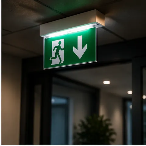 Emergency lighting sign